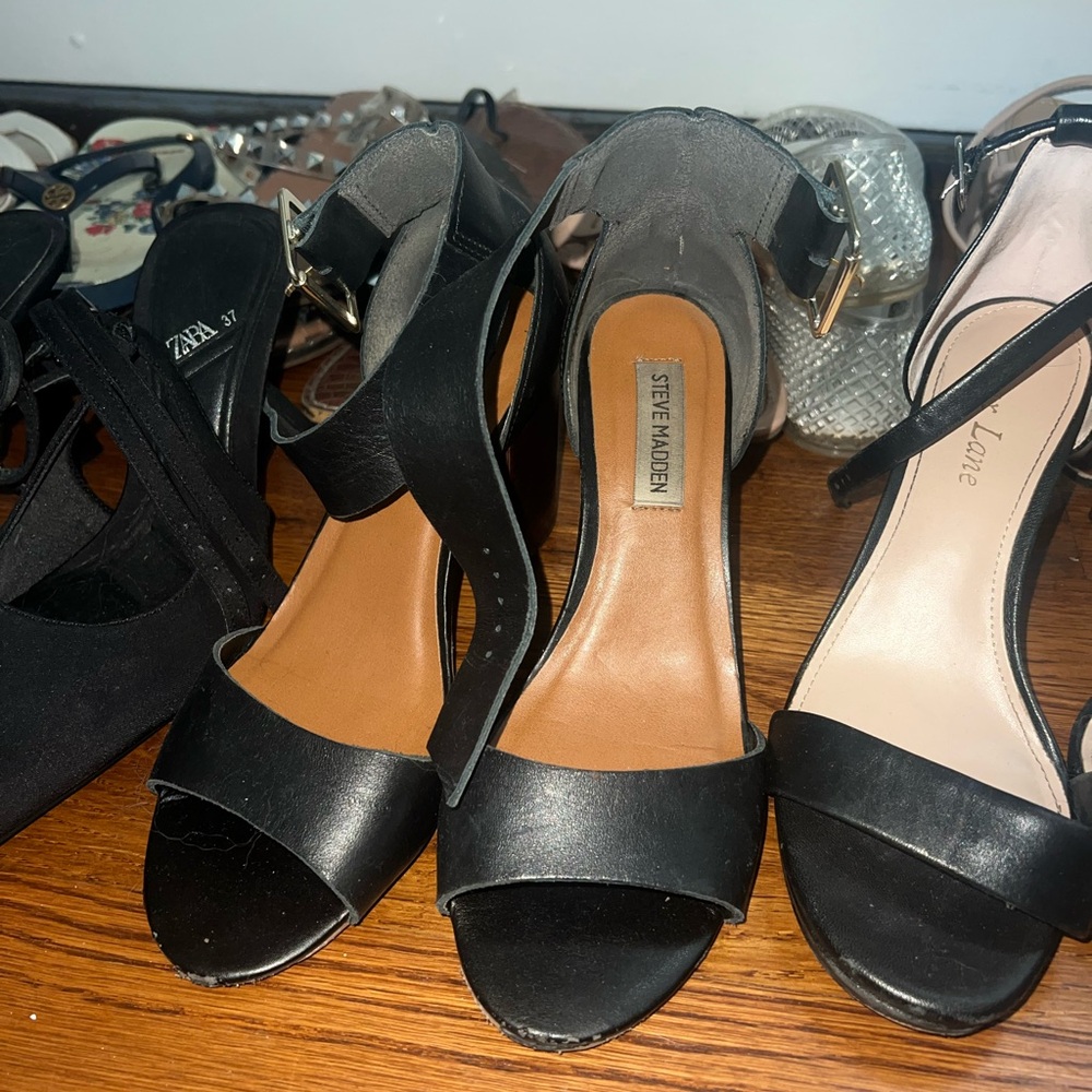 Steve Madden Black Heeled Sandals
